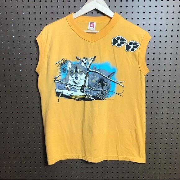 Vintage Bomark wolf sleeveless tshirt - Picture 2 of 13